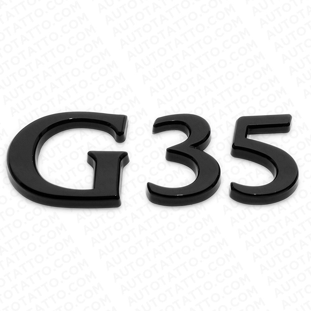 For Infiniti G35 Rear Trunk Logo Letter Badge Emblem Nameplate Sport Gloss Black