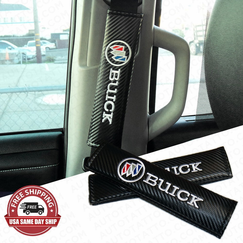 Buick Sport Carbon Car Seat Belt Cover Safety Shoulder Strap Cushion Pad Harness