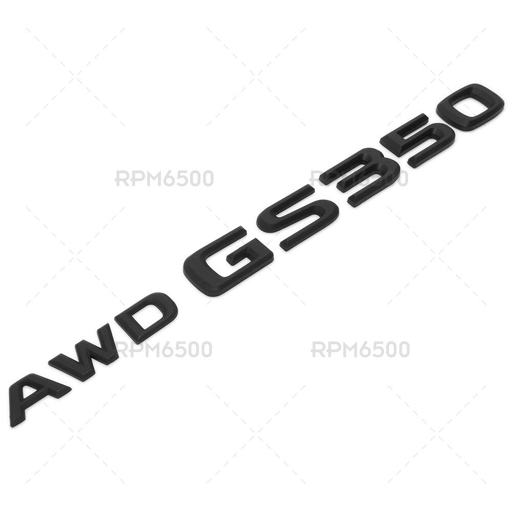 For Lexus Rear Trunk AWD GS 350 Letter Logo Badge Car Emblem F-Sport Matte Black