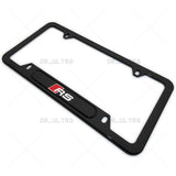 Gloss Black Front or Rear RS Sport Logo Emblem License Plate Frame Cover Gift