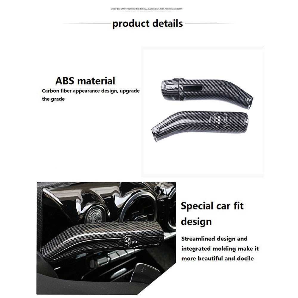 Mercedes A CLA GLA GLB Carbon Fiber Steering Wheel Shift Wiper Lever Cover Trim