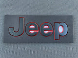 Jeep 1 (one) 2018-2024 Wrangler/Gladiator Fender Dark Gray w/ Outline Emblem Badge - Red