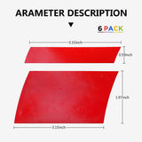 6pcs Car Wheels Tire Rim Vinyl Decal Racing Stripes Sport Decorate Sticker Red