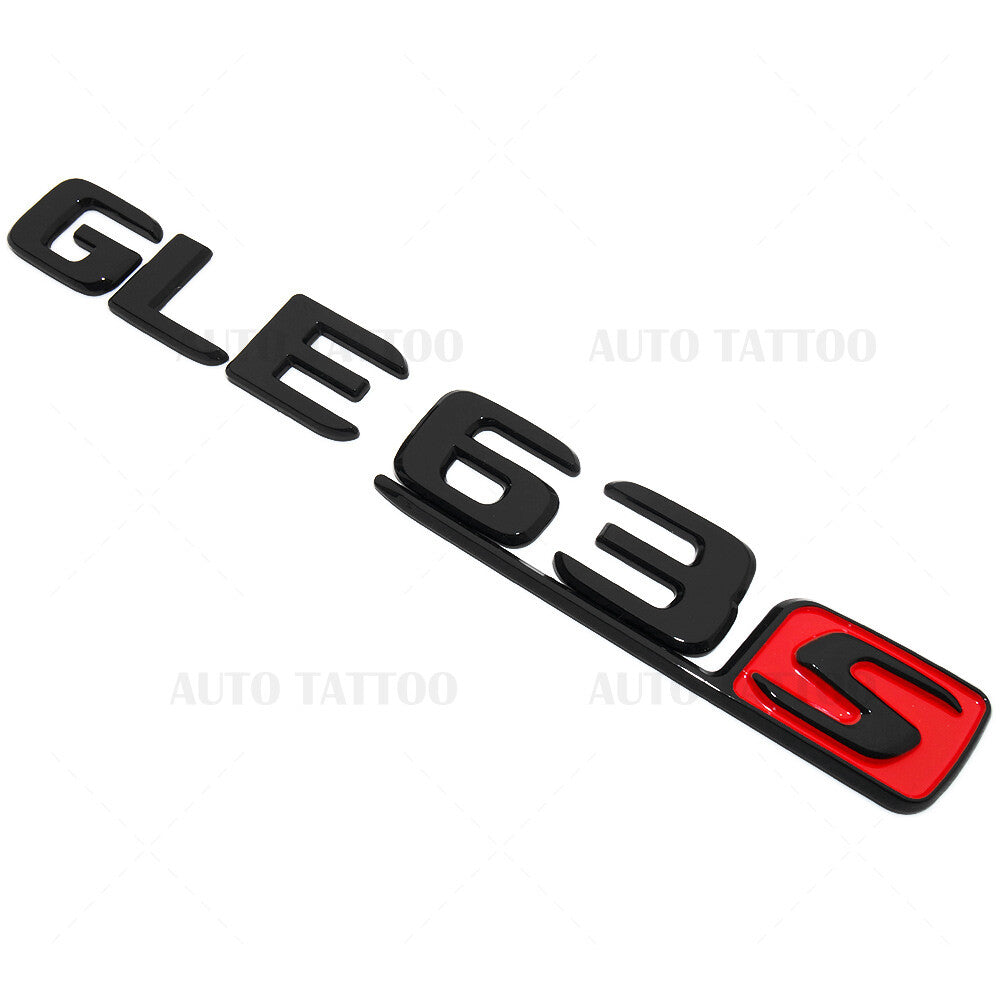 17-19 Mercedes GLE 63 S Letter Emblem Liftgate Logo Badge AMG Sport Black Red