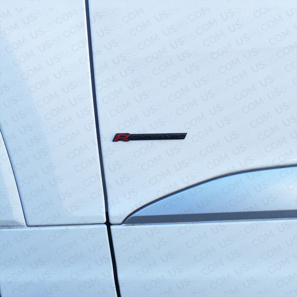 2x/Set Fashion Metal R Dynamic Car Decal Badge Emblem Sticker Auto Decoration