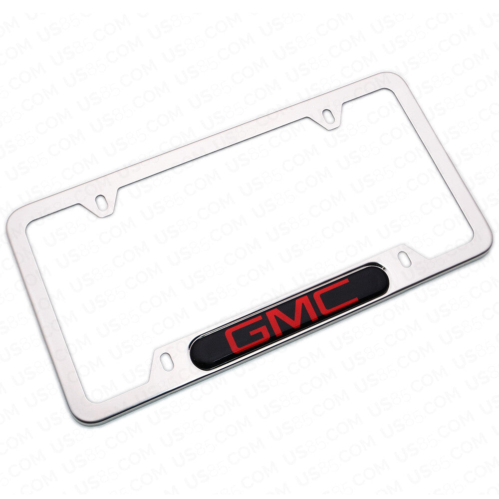 Chrome Stainless Steel Front Rear For GMC Sport License Plate Frame Cover Gift