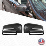 Carbon Fiber Style Side Rear Mirror Cover For Mercedes W204 W212 W117 C E Class