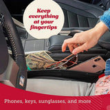 2x Car Seat Console Gap Filler Side Organizer PU Leather Catch Caddy Coin Pocket