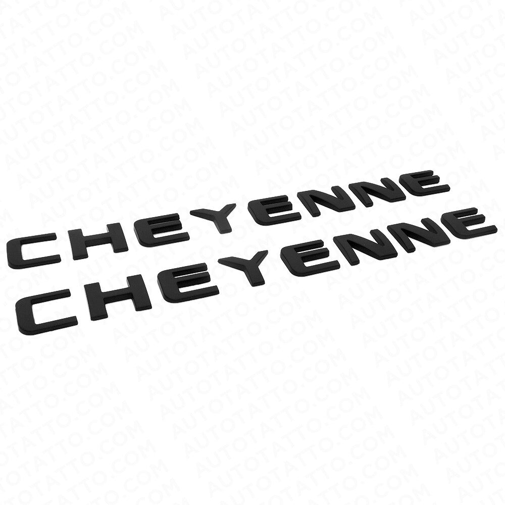2x For Chevy Cheyenne Fender / Tailgate Badge Logo Emblem Truck OEM Black Sport