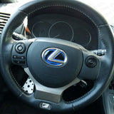 Lexus Car Interior 3D Blue Hybrid Steering Wheel Logo Badge Emblem Decoration