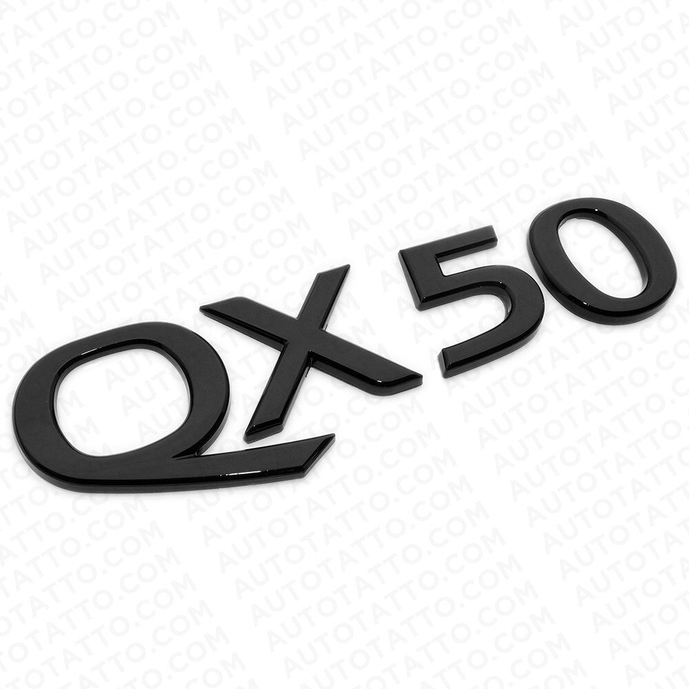 For Infiniti QX50 Rear Liftgate Logo Letter Badge Emblem Nameplate Gloss Black