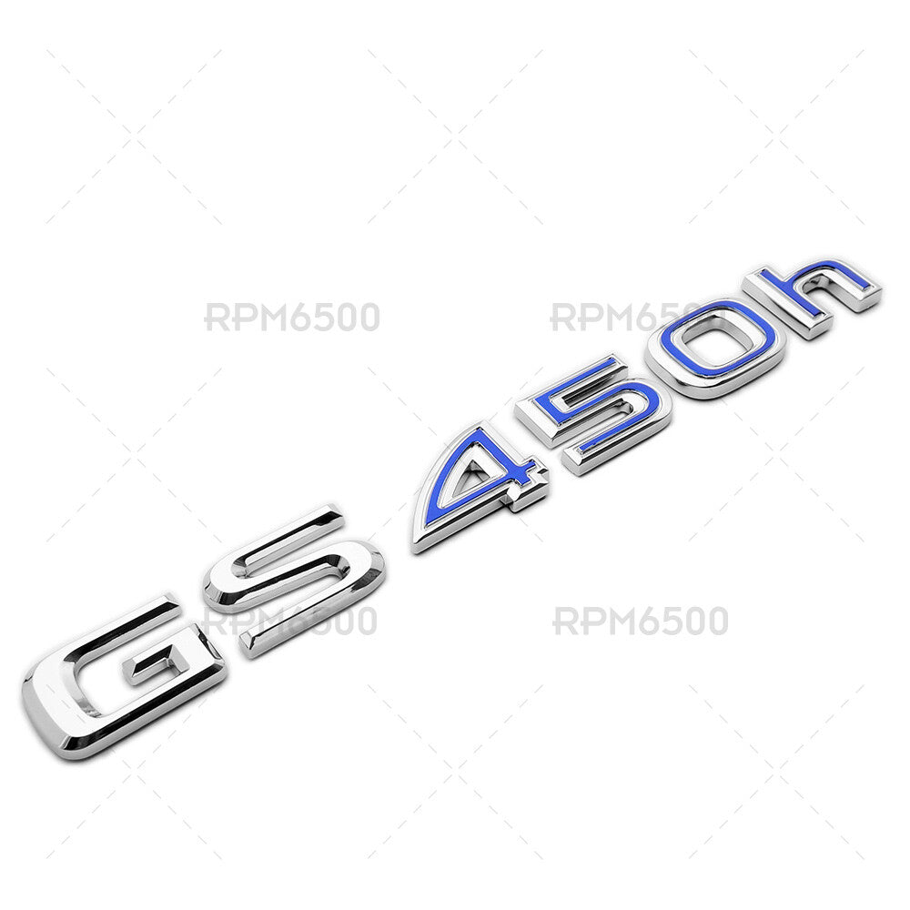 Lexus Rear Trunk OEM Chrome GS 450h Letter Logo Badge Emblem Replace F-Sport