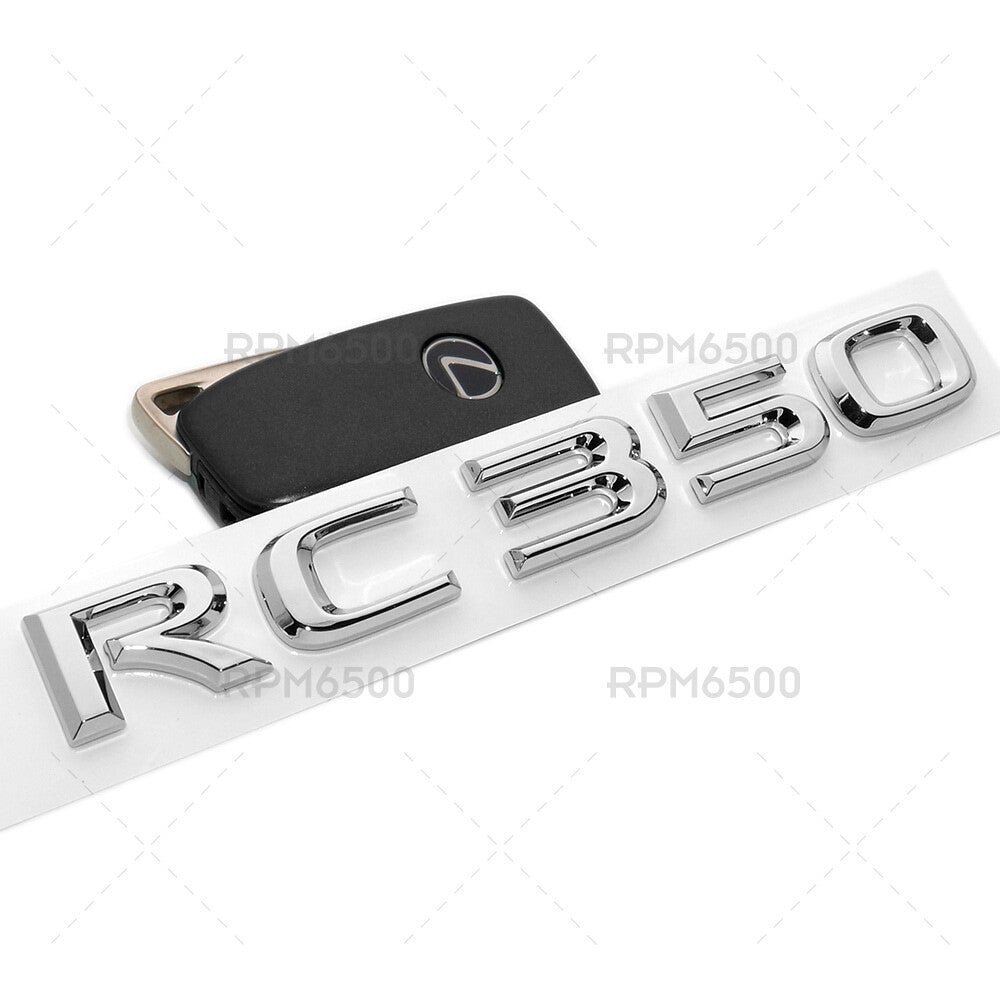 For Lexus Trunk Lid Chrome RC 350 Letter Logo Badge Emblem Car Replace F-Sport