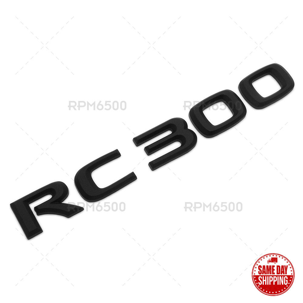 For Lexus Trunk Matte Black RC 300 Letter Logo Badge Emblem Car Replace F-Sport