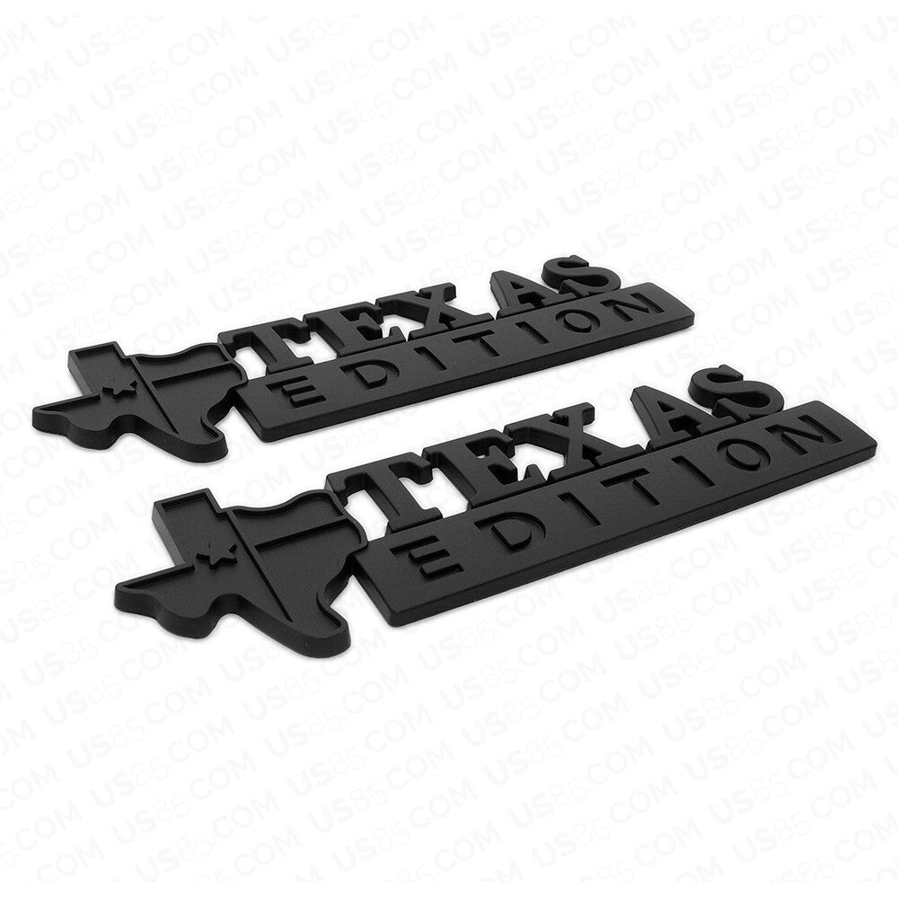 2pcs 3D Blackout TEXAS Edition Logo Truck Emblem Badge Stickers For Chevy GM GMC