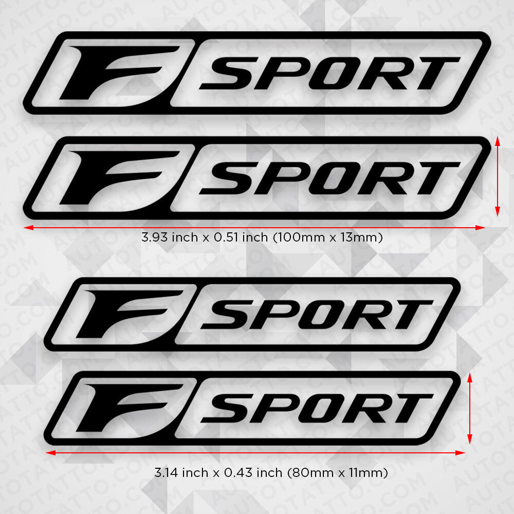 Lexus F Sport Car Wheels Brake Caliper Sticker 3D Decal Logo Decoration Black