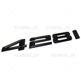 Matte Black BMW 428i 4Series Car Trunk Lid Emblem Badge Nameplate M Performance