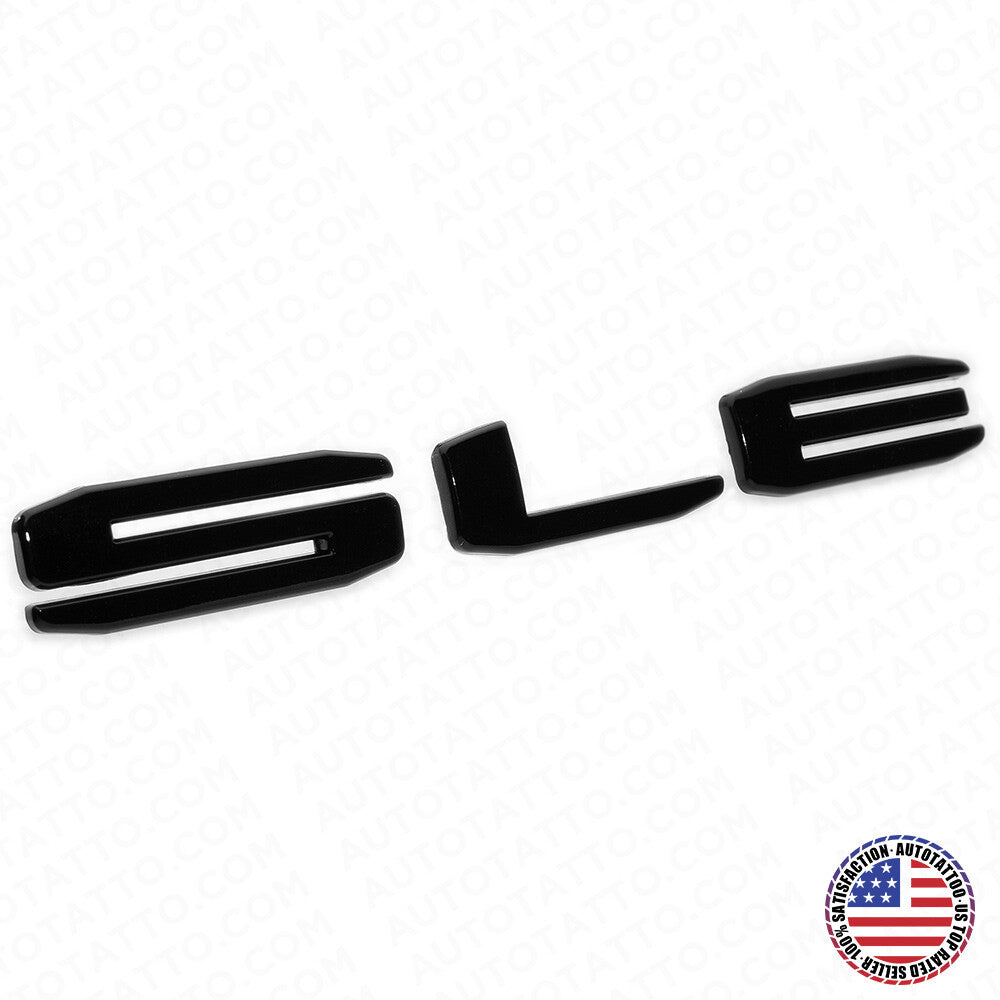 19-21 GMC Sierra Tailgate SLE Logo Emblem Pickup Badge Nameplate Gloss Black