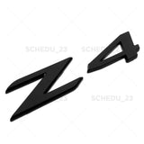 Gloss Black Z4 Letter Logo Emblem Badge Luggage Rear Trunk ABS ///M Sport