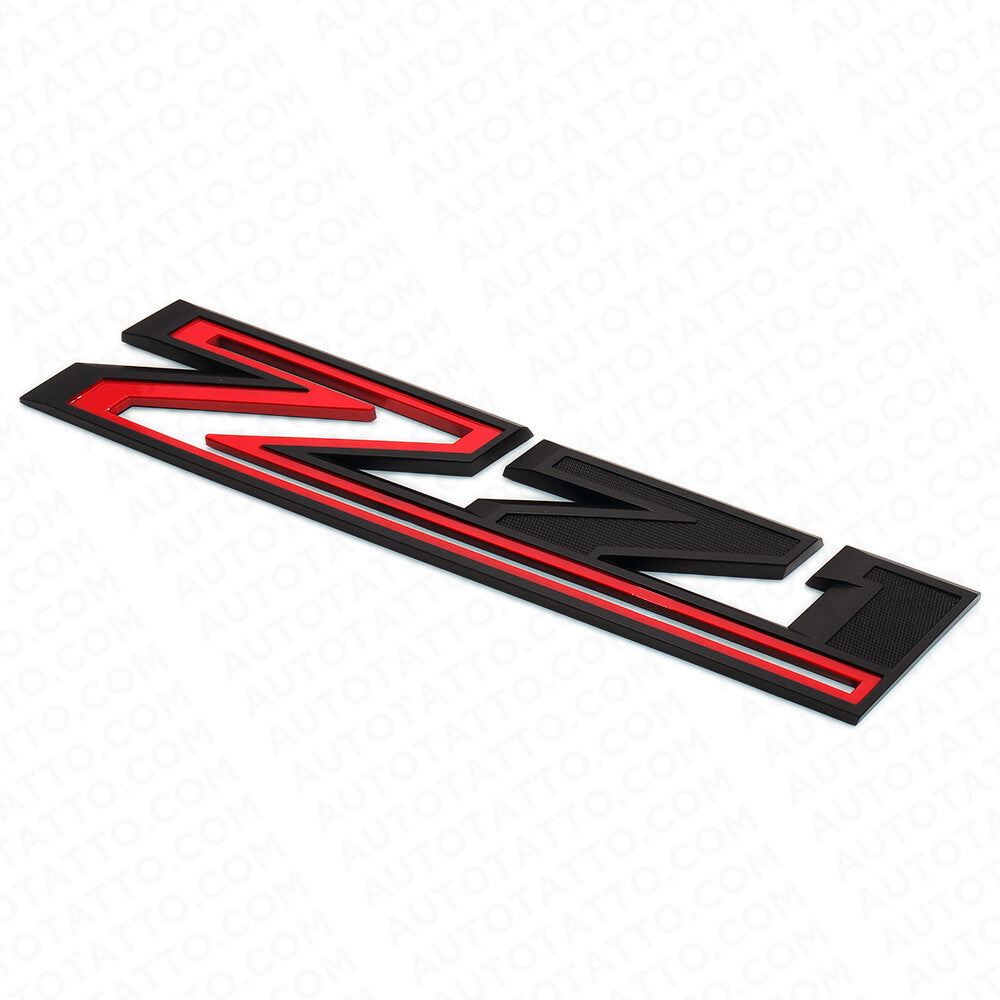 2x For Chevy 19-21 Silverado Z71 Fender Letter Sport Logo Emblem Badge Black Red