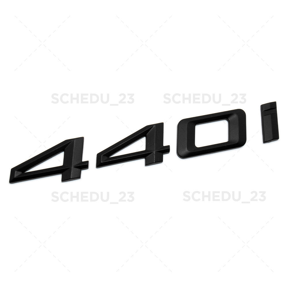 17-20 Matte Black BMW 440i 4 Series Trunk Nameplate Emblem Badge M Performance
