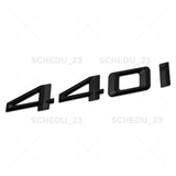 17-20 Matte Black BMW 440i 4 Series Trunk Nameplate Emblem Badge M Performance