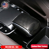 Carbon Fiber Central Control Armrest Decorative Cover Trim For GLE GLS Class