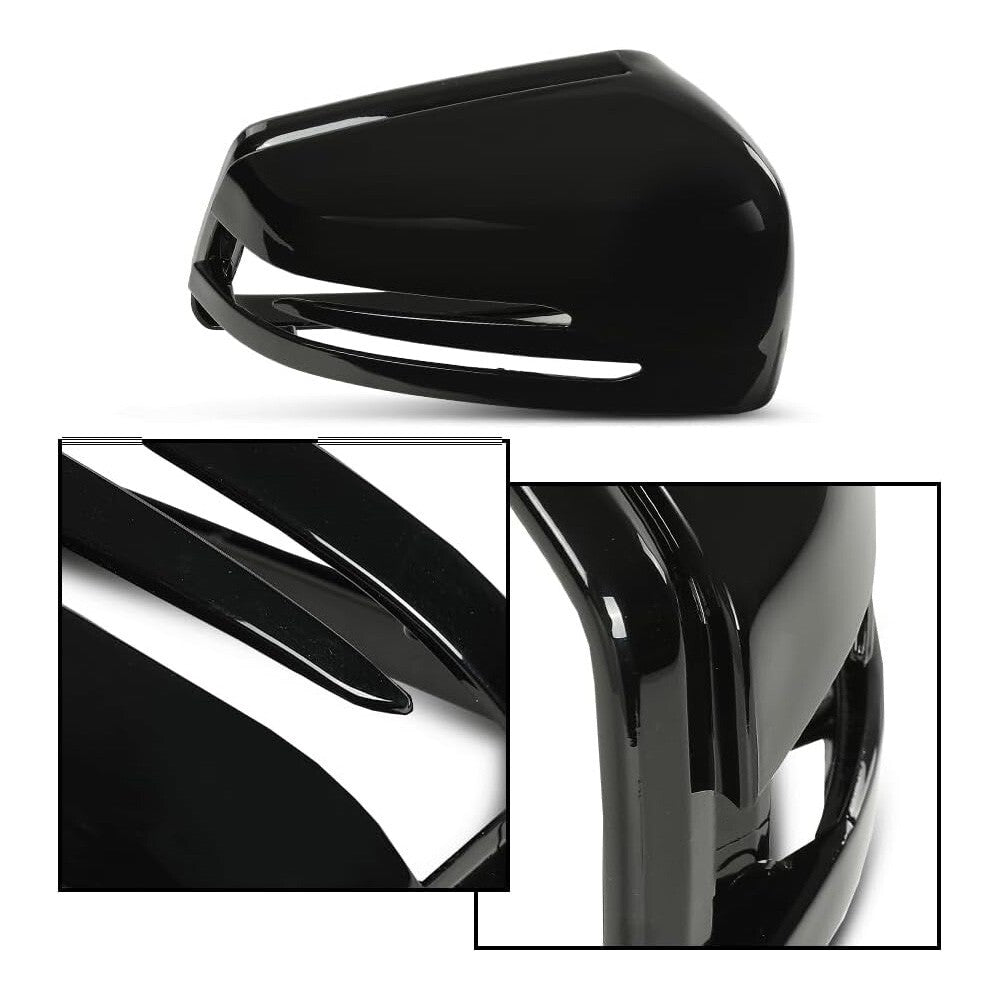 Mercedes W204 W212 W117 C E S GLA Class Gloss Black Side Mirror Cover Replace