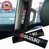 For Suzuki Carbon Car Seat Belt Cover Safety Shoulder Strap Cushion Pad Harness