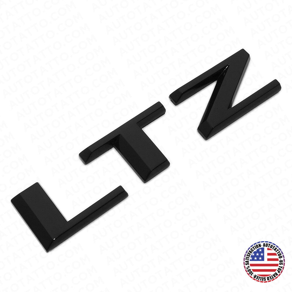 19-22 Gloss Black Silverado 1500 Tailgate LTZ Letter Logo Emblem Badge Z71 4x4