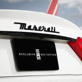 For Maserati Gloss Black Trunk Letter Nameplate 3D Logo Emblem Badges Sport OEM