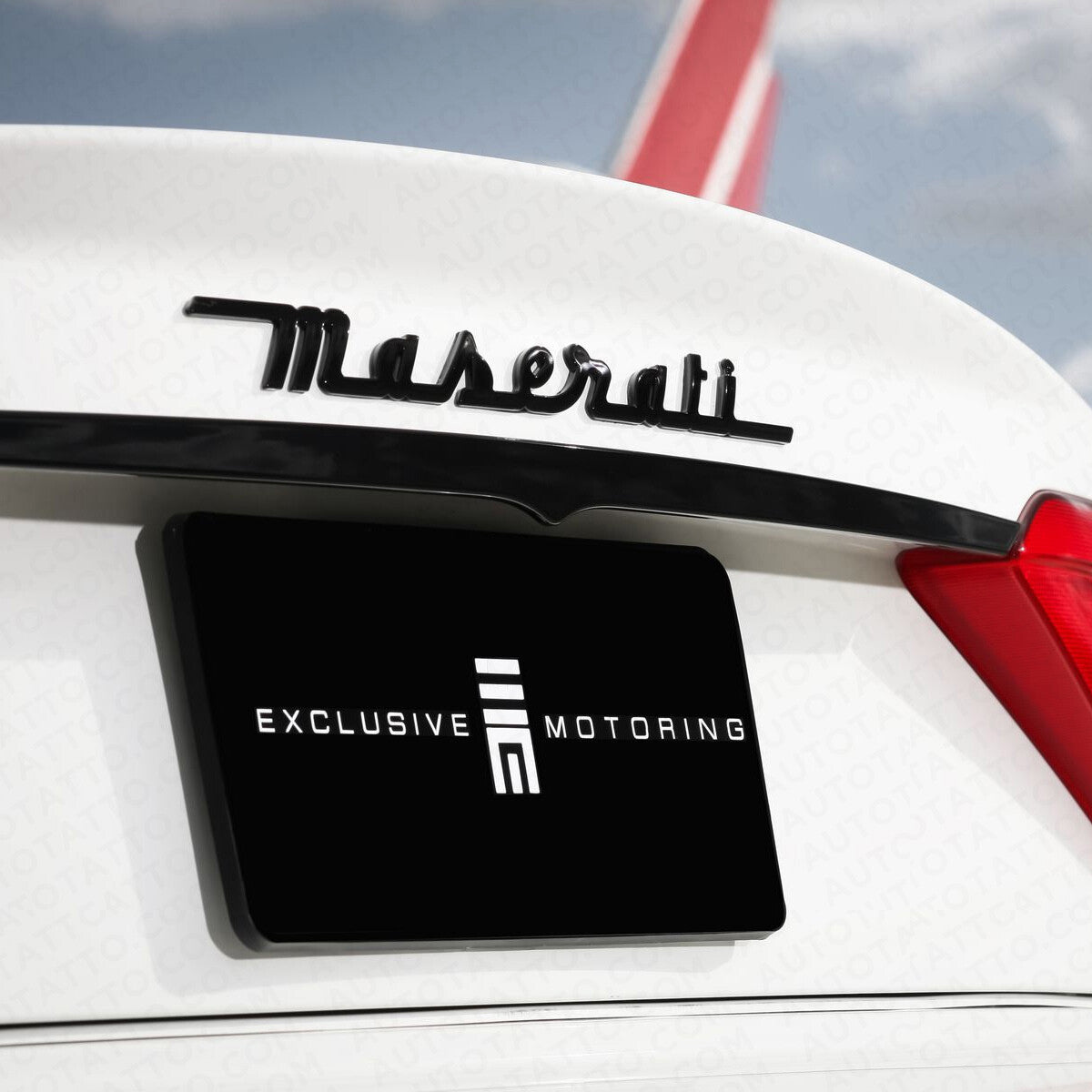For Maserati Gloss Black Trunk Letter Nameplate 3D Logo Emblem Badges Sport OEM