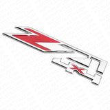 2x GMC Sierra z71 4X4 Fender Front Door Logo Badge Emblem Nameplate Chrome Red