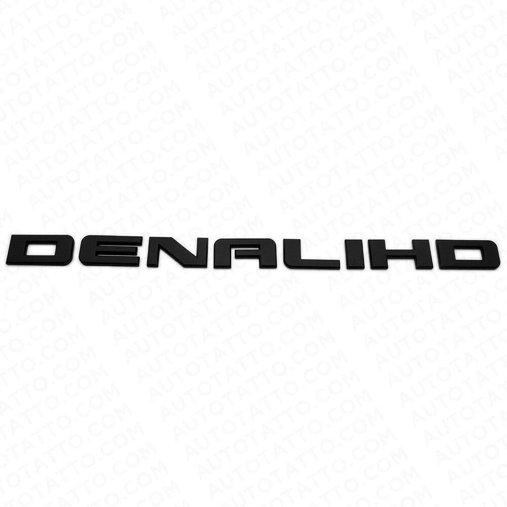 2x Denali HD Side Door Tailgate Letter Nameplate Emblem Badge GMC 3D Matte Black