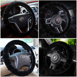 Universal Soft Warm Bamboo Style Faux Fur Car Steering Wheel Cover Decoration