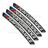4pcs New M Performance Wheels 3D Sticker Badge Logo Emblem M Power Sport Black