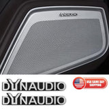 2pcs  Dynaudio Aluminum Logo Emblem Car Door Speaker Badge Decal Replacement