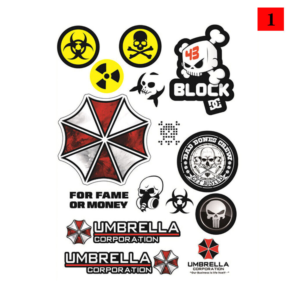 Fashion 3D Creative Waterproof Car Sticker for Auto Scratch Cover or Decoration