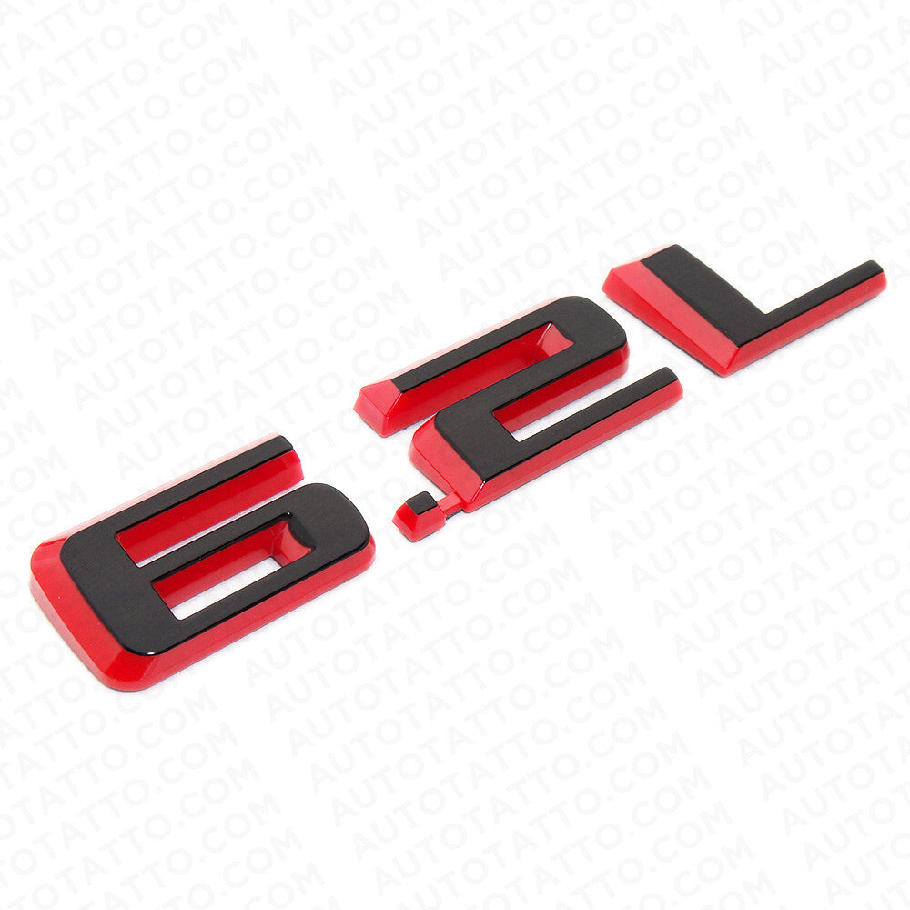 Chevy Silverado 6.2L Redline Hood Letter Logo Emblem Badge Z71 Blalck & Red
