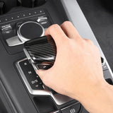 Car Carbon Fiber Texture Shift Knob Cover for AUDI A4 A5 S4 S5 Q7 16-20 Sport