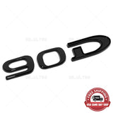 Tesla Rear Liftgate Lid Model 90D Nameplate Logo Badge Emblem Sport Gloss Black