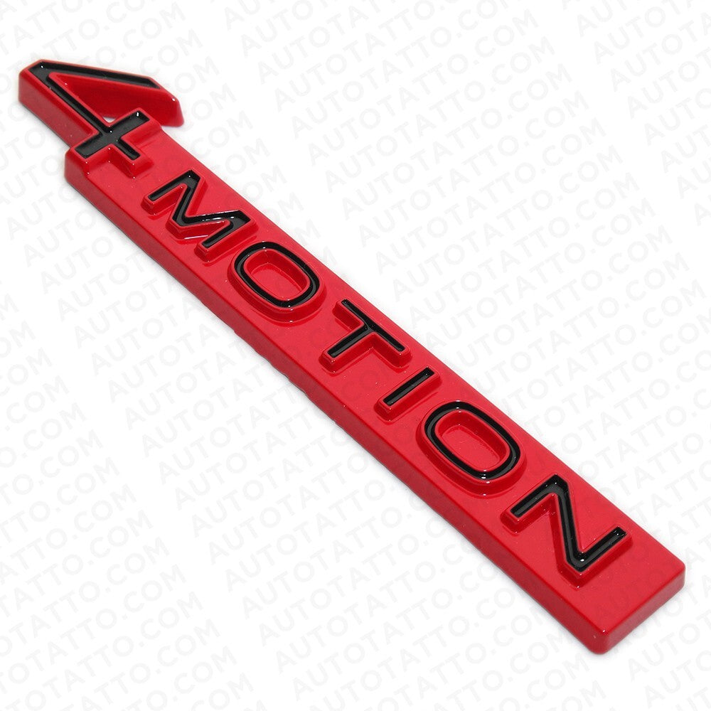 For 18-23 VW 4 Motion Rear Trunk Nameplate Badge Emblem Red Sport