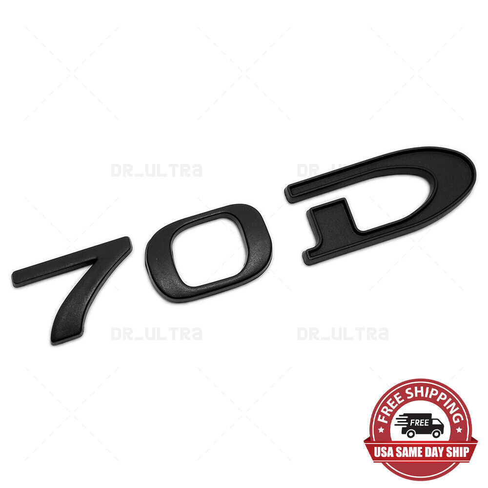 Tesla Rear Liftgate Lid Model 70D Nameplate Logo Badge Emblem Sport Matte Black