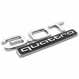 17-22 Audi Rear Trunk Deck Lid 3.0T Quattro Nameplate Emblem Logo Badge Chrome