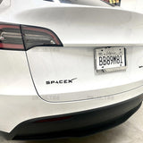 Tesla SpaceX 3D Decal Letter Nameplate Logo Badge Emblem Decorate Gloss Black