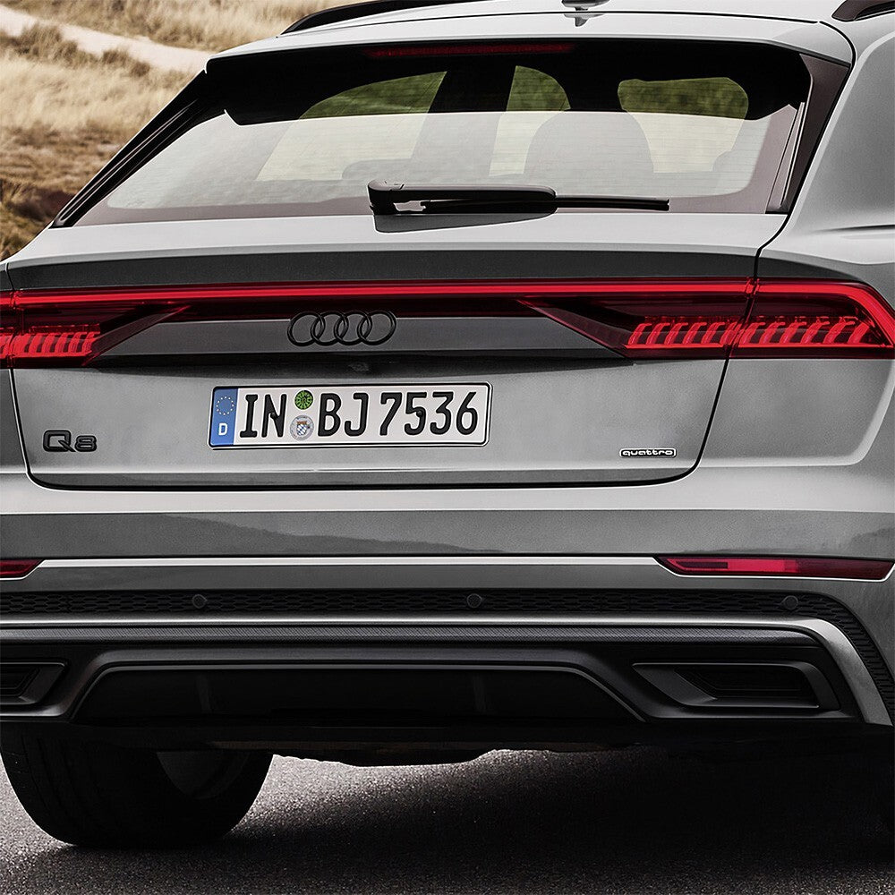 Q8 SQ8 RSQ8 Sport Liftgate Audi Ring Nameplate Emblem Logo Badge Matte Black