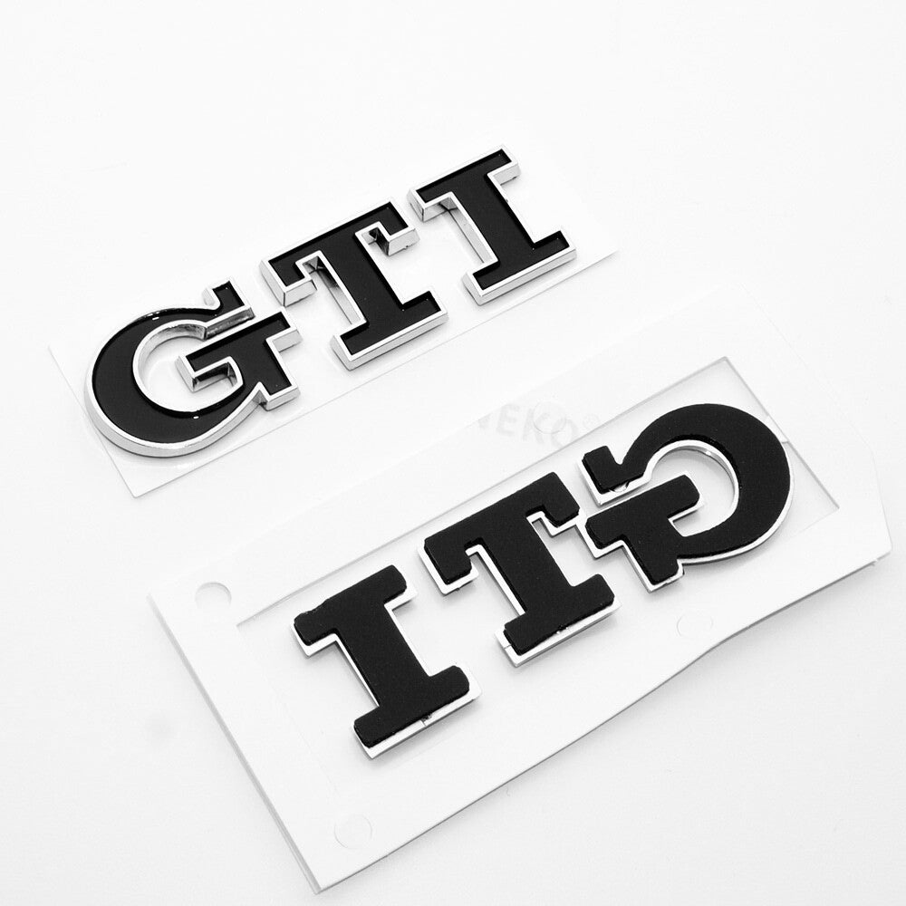 For GTI Liftgate Adhesive Nameplate Badge Logo Emblem Decoration Sport Black