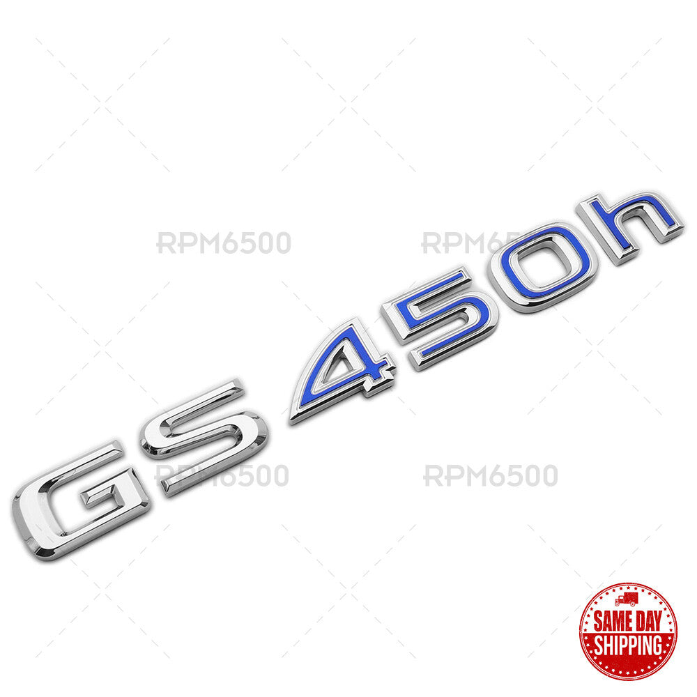 Lexus Rear Trunk OEM Chrome GS 450h Letter Logo Badge Emblem Replace F-Sport