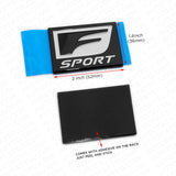 2x F-Sport Logo ABS Badge Side Fender Marker Adhesive Nameplate Emblem Black