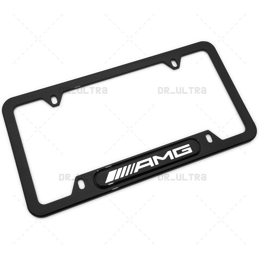 Gloss Black Front or Rear AMG Edition Logo Emblem License Plate Frame Cover Gift